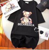 A144 - 3D Mini Pouch Patchwork Bear T-Shirt - 220g Heavyweight Pure Cotton