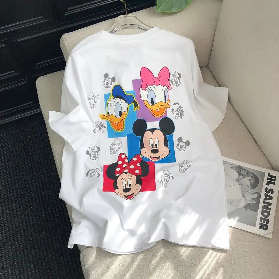 VINESU MKT06 - Y2K Retro Cartoon Gang Double-Sided Embellished Tee