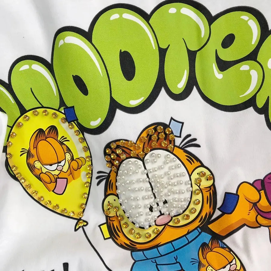 VINESU A16 - "Dooter Gang" Double-Sided Print & Hand-Embellished T-Shirt