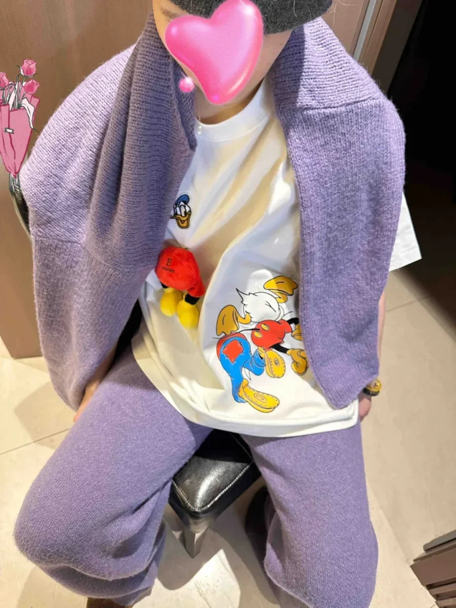 Vinesu A80 - Unisex Heavyweight Boxy Tee | Donald Duck 3D Plush Patch | Premium 220g Cotton Streetwear