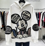 VINESU Y290 🔥2026 New Drop: Mickey Heavy-Detail Washed Vintage Hoodie