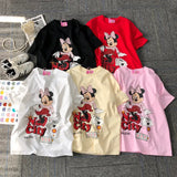 VINESU MN-Retro Printed Heavy Industry Short Sleeve T-Shirt