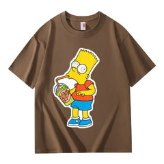 VINESU Bart-Printed Heavyweight T-shirts