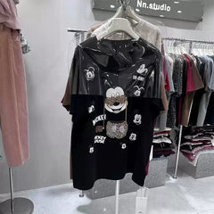 VINESU Heavy work-3D pattern hand-beaded Tee