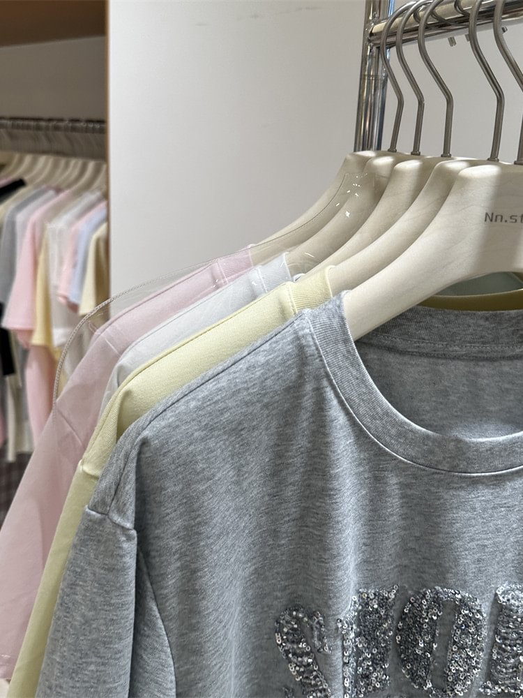 A165 - 320g Ultra-Heavyweight Beaded Graphic Tee - Premium Structured Boxy Fit Cotton T-Shirt - Luxury Artisanal Streetwear