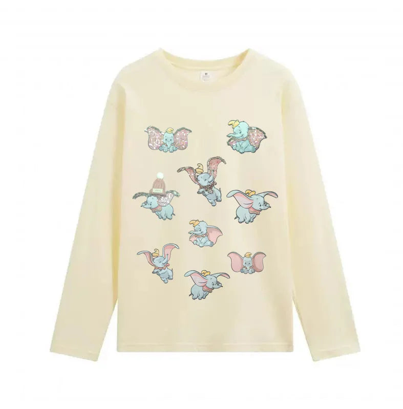 VINESU 3D Embroidered🌺 3D Wool Hat Design Long Sleeve Heavyweight Tee