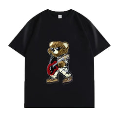 VINESU Rock Bear - Heavyweight 3D Pearl Embellished Tee
