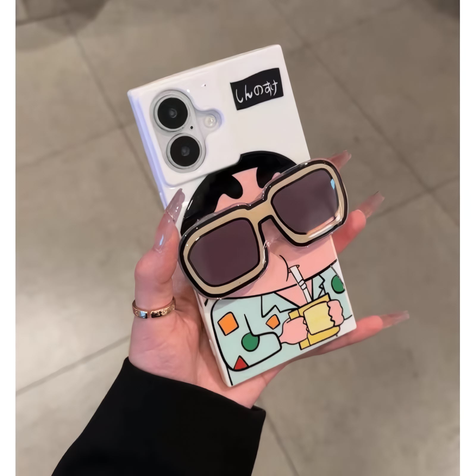 Soft Case Lovers Rejoice🔥 Crayon Shin-chan Glasses Stand Cases—Squishy, Shockproof & Cool