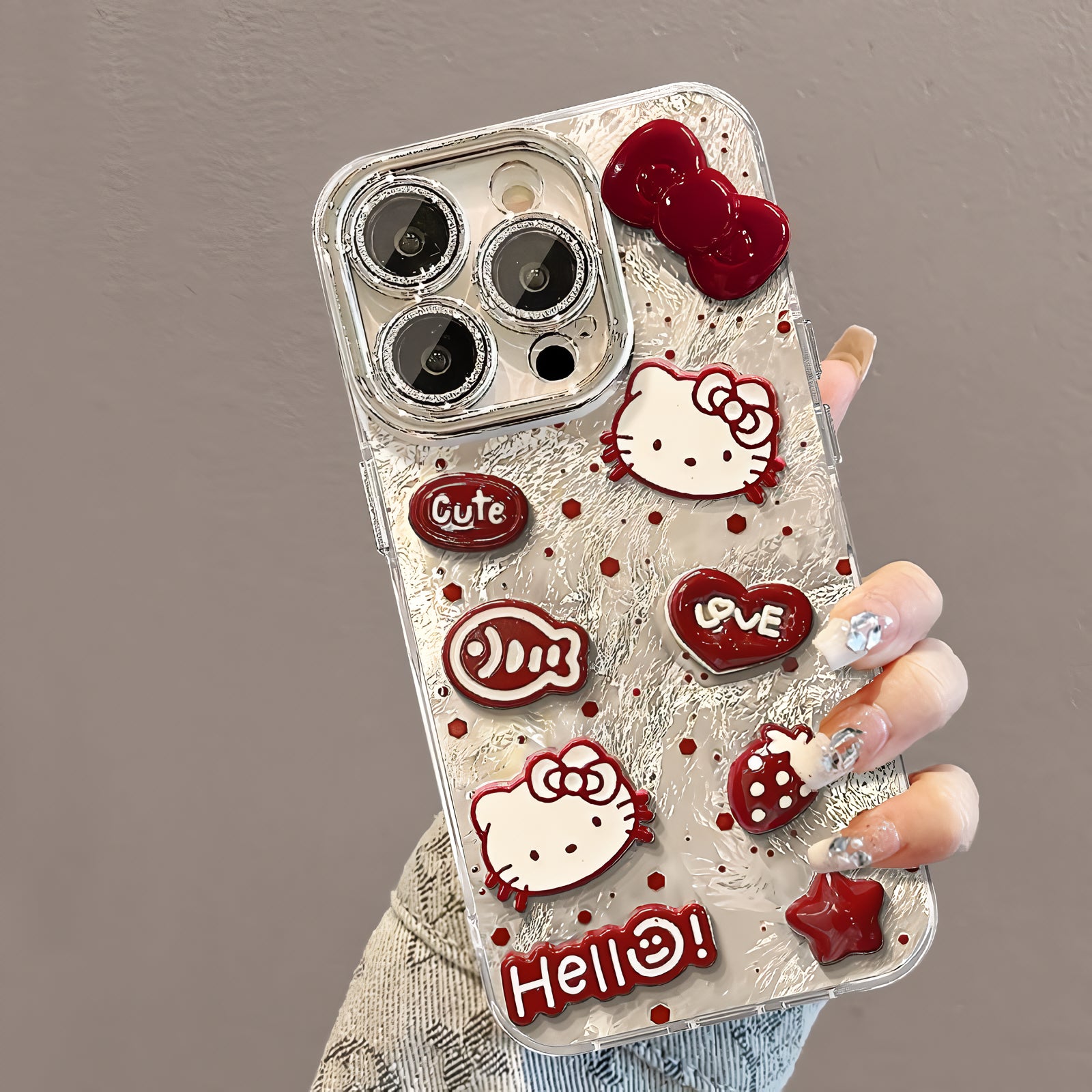 Girly - Heart Harvester🎀 Hello Kitty Red Cases—Sweet 3D Bits