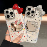Scream - Worthy💎 Hello Kitty Rhinestone Case—Mirror & Chain In One