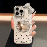 Scream - Worthy💎 Hello Kitty Rhinestone Case—Mirror & Chain In One