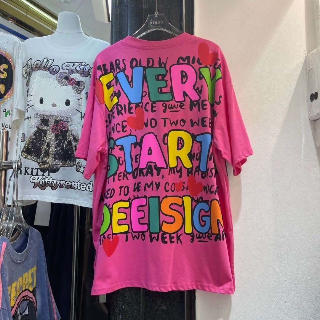 A198 - Luxury Heavyweight 320g Cotton Graphic Tee - Rhinestone Mickey & Friends Streetwear T-Shirt with Double-Sided Print