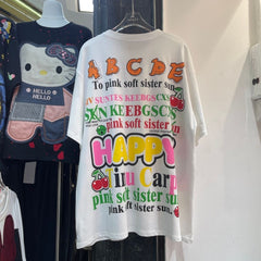 A199 - Ultimate Cartoon Mashup Rhinestone Tee - 320g Ultra-Heavyweight Cotton