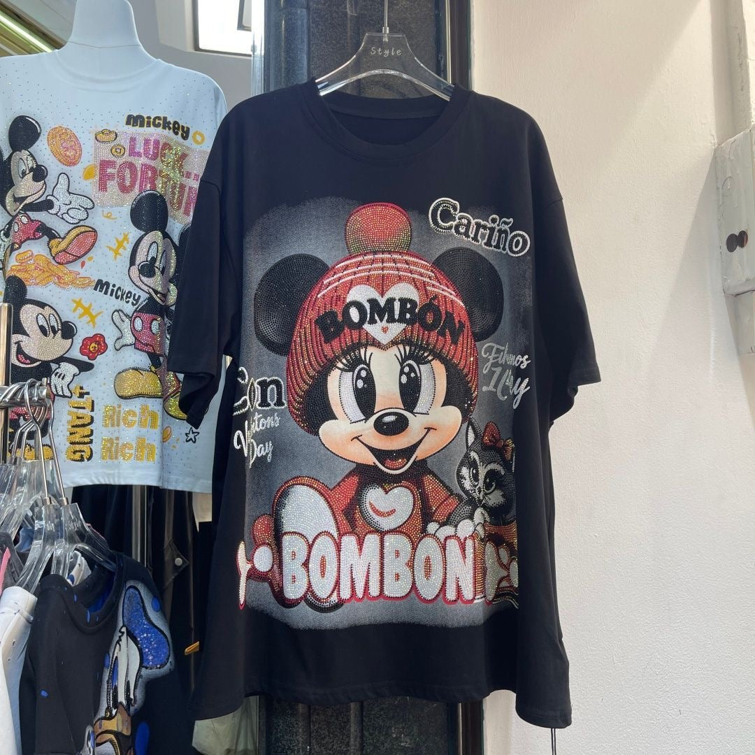 A200 - Vintage Minnie Sparkle Tee - 320g Ultra-Heavyweight Cotton