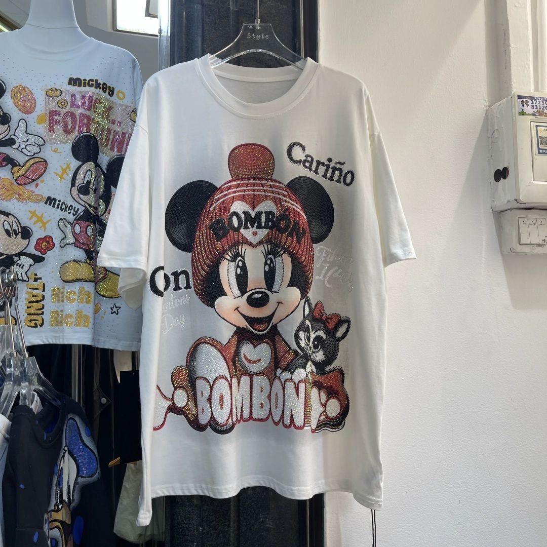 A200 - Vintage Minnie Sparkle Tee - 320g Ultra-Heavyweight Cotton