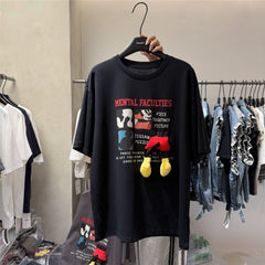 A202 - Handmade 220g Pure Cotton Mickey T-Shirt with 3D Mickey Butt Embellishment