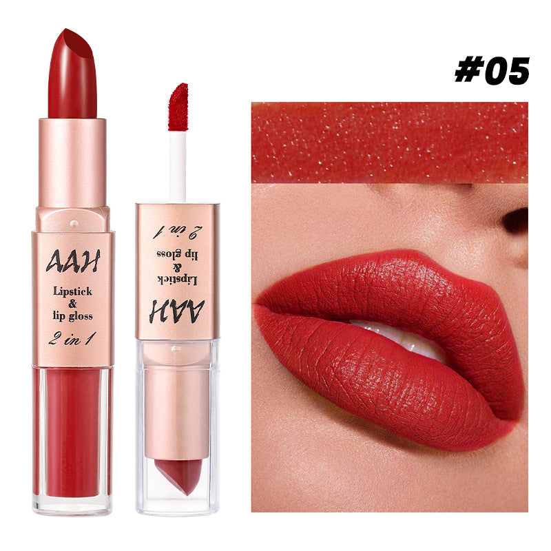 AAH-8 Colors moisturizing double-ended lipstick lip glaze