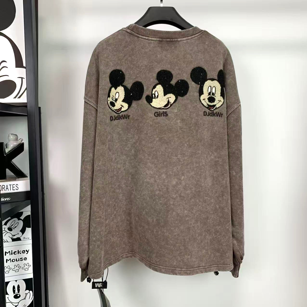 Washed Retro Mickey Patch Sweatshirt