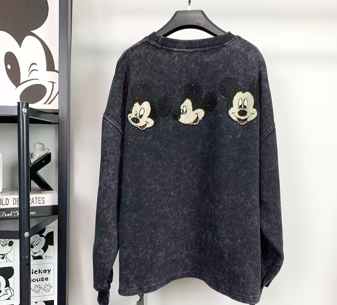 Washed Retro Mickey Patch Sweatshirt