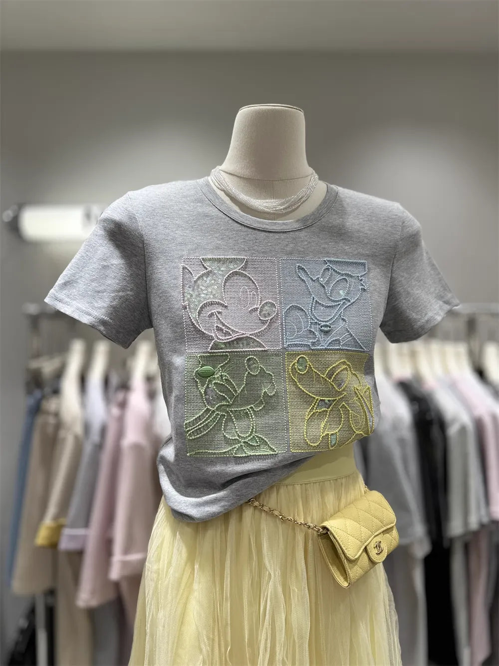 🎀Fitted Crop Mesh Colorblock Tee - Heavyweight Cotton