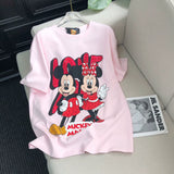 Streetwear Loose-Fit Diamond-Embellished Printed Tee