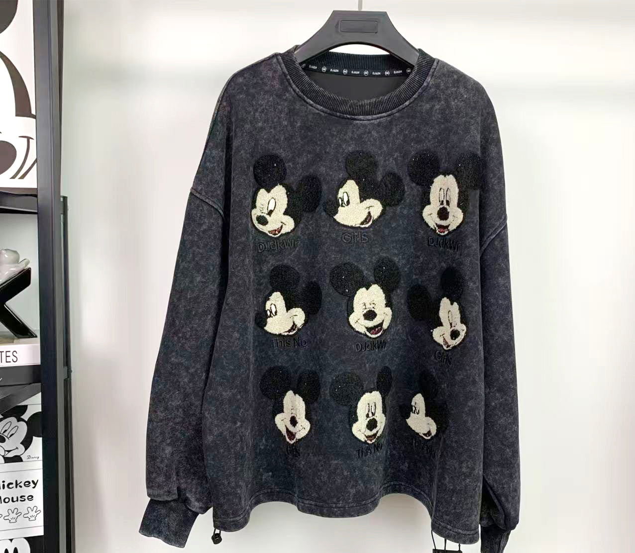 Washed Retro Mickey Patch Sweatshirt