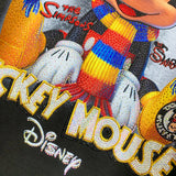 R1 - Heavyweight 320g Pure Cotton T-Shirt - Luxury Sparkling Rhinestone Mickey Graphic Oversized Crewneck