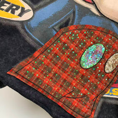 R23 - Sequin Embroidered Mouse Graphic Sweatshirt – Vintage Oversized Cotton Pullover Streetwear
