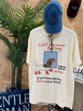Lost Dog Graphic Tee | Funny Dachshund Cotton T-Shirt