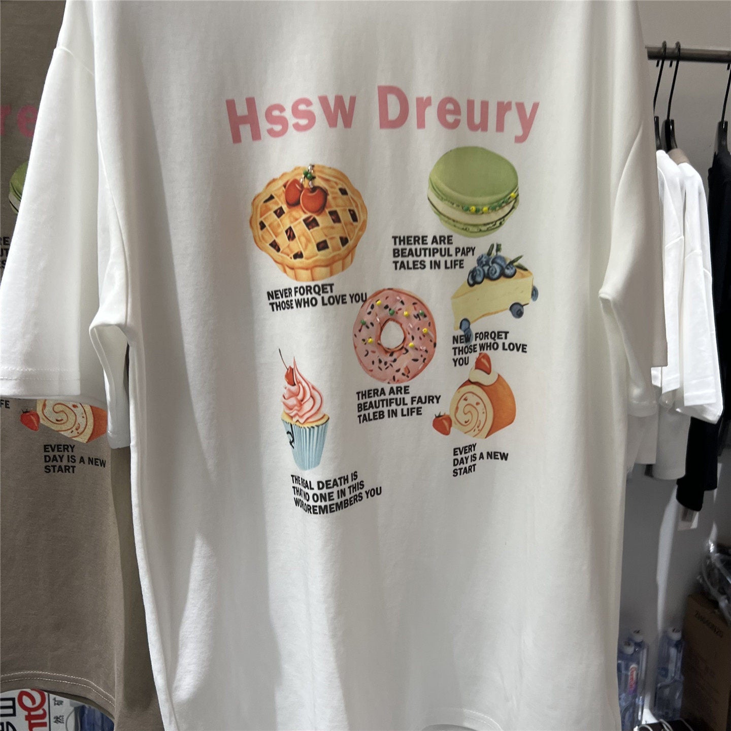 A236 - The "Sweet Treats" Heavy-Beaded Embroidered Tee 🍰✨