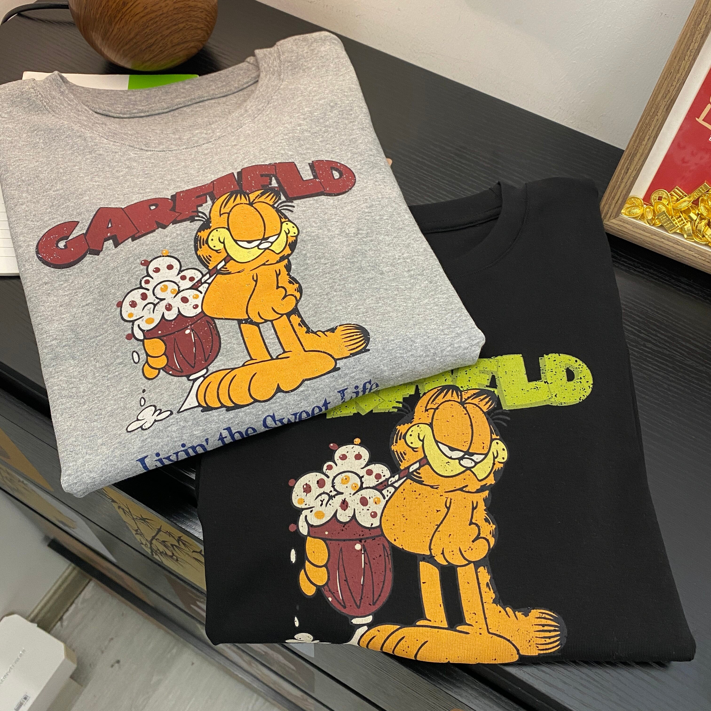 Vintage Cartoon Cat Graphic Cotton T-Shirt | Oversized Front & Back Print Tee