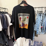A237 - The "90s Retro Donald" Heavy-Beaded Slouchy Tee – Premium Soft Cotton Oversized Shirt
