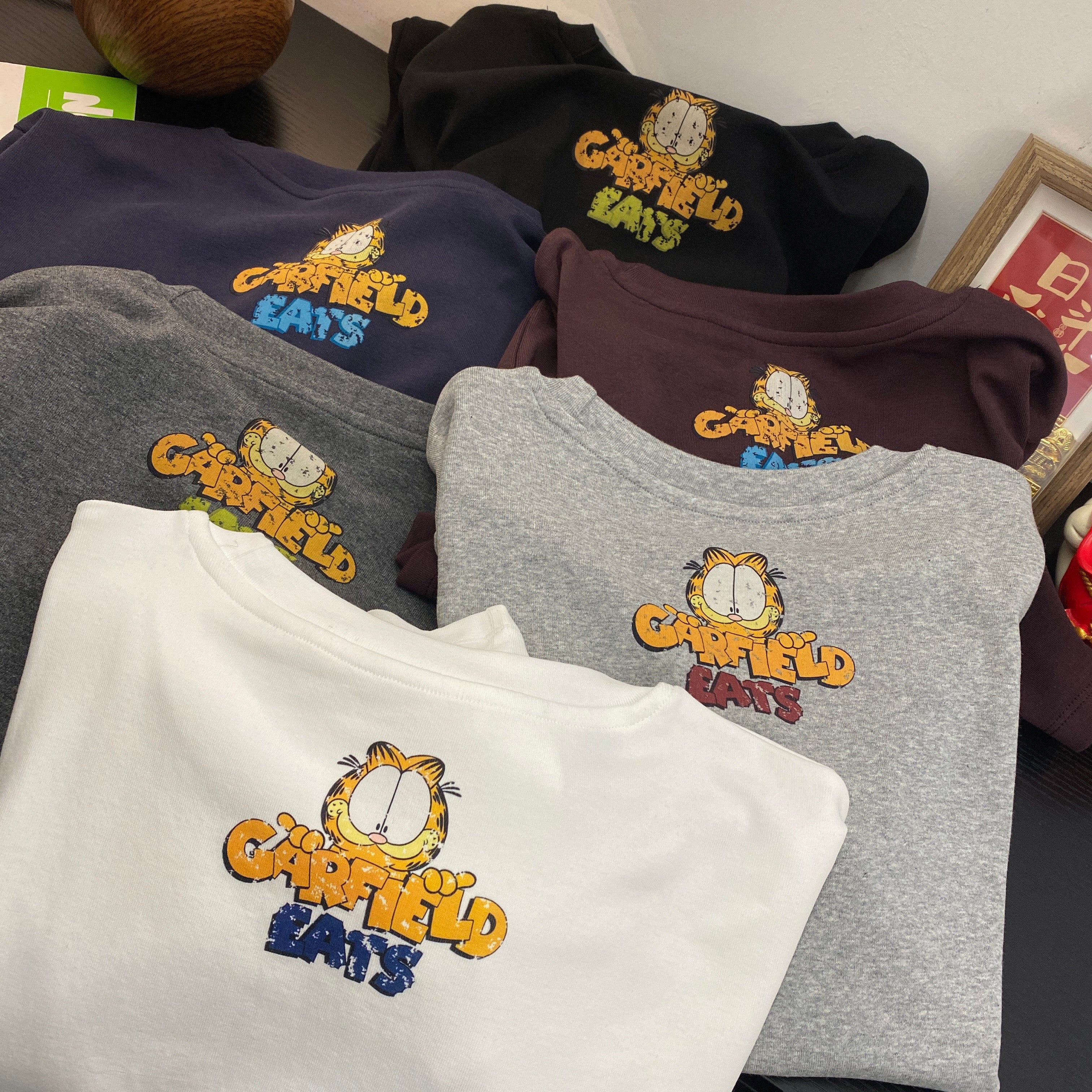 Vintage Cartoon Cat Graphic Cotton T-Shirt | Oversized Front & Back Print Tee