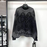 Vintage Washed Sequin Minnie Sweatshirt | Fleece-Lined Oversized Crewneck