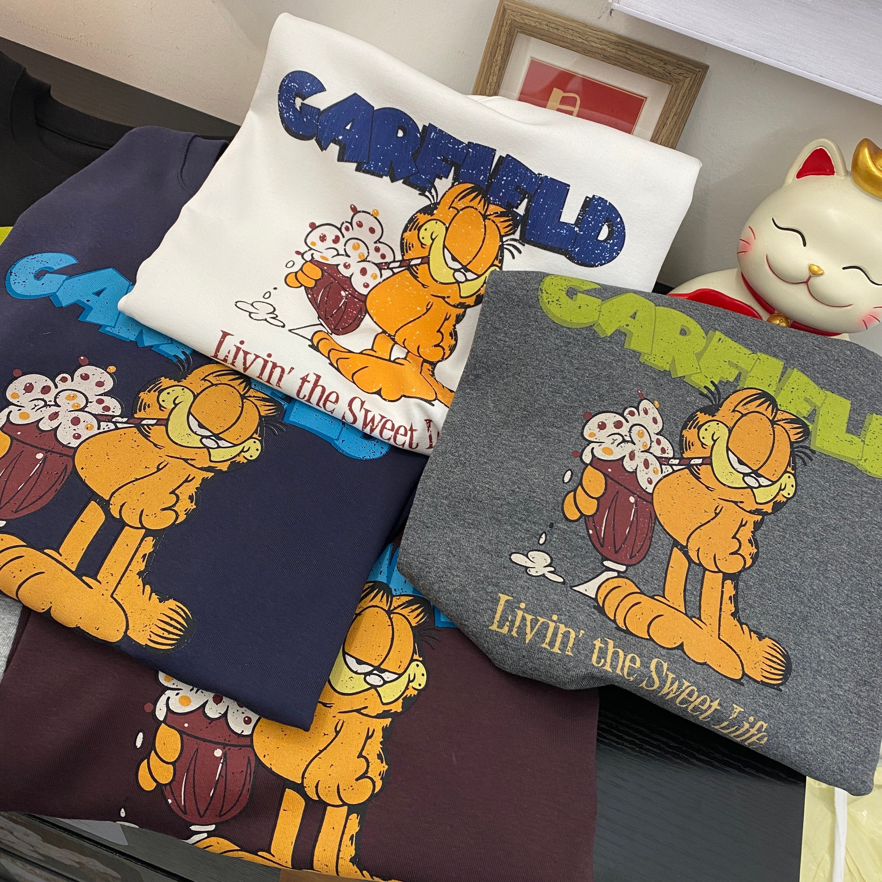 Vintage Cartoon Cat Graphic Cotton T-Shirt | Oversized Front & Back Print Tee