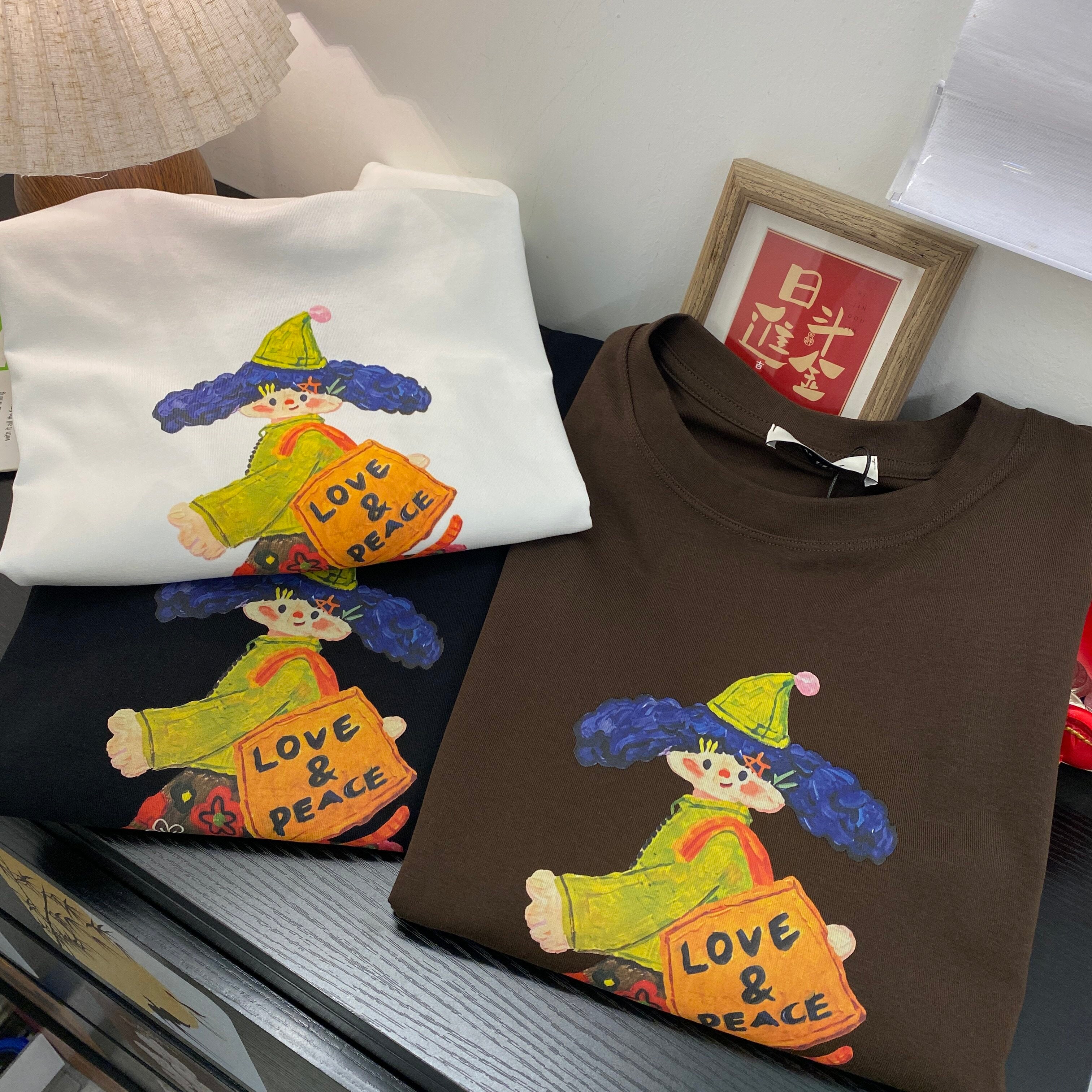 Whimsical Cartoon Graphic Long Sleeve Tee | Cute Casual Streetwear Top