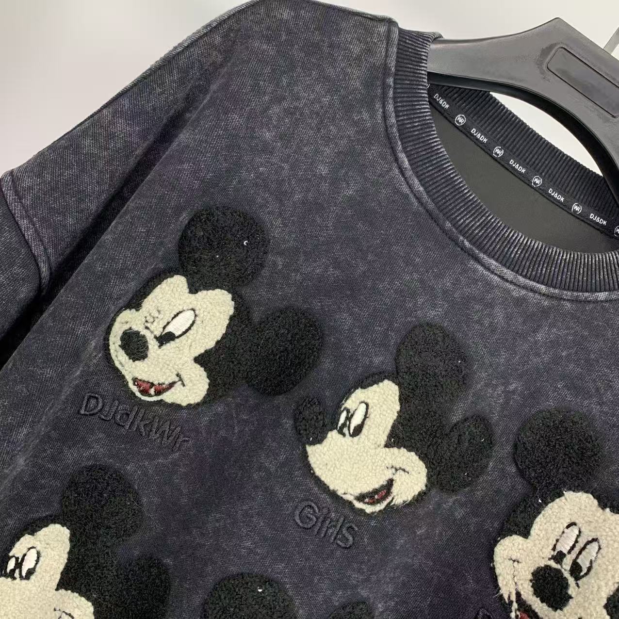 Washed Retro Mickey Patch Sweatshirt