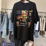 A234 - Hello Kitty Leopard Print T-Shirt with 3D Plush Bow – Hand-Beaded Crystal Embellished Short Sleeve Tee