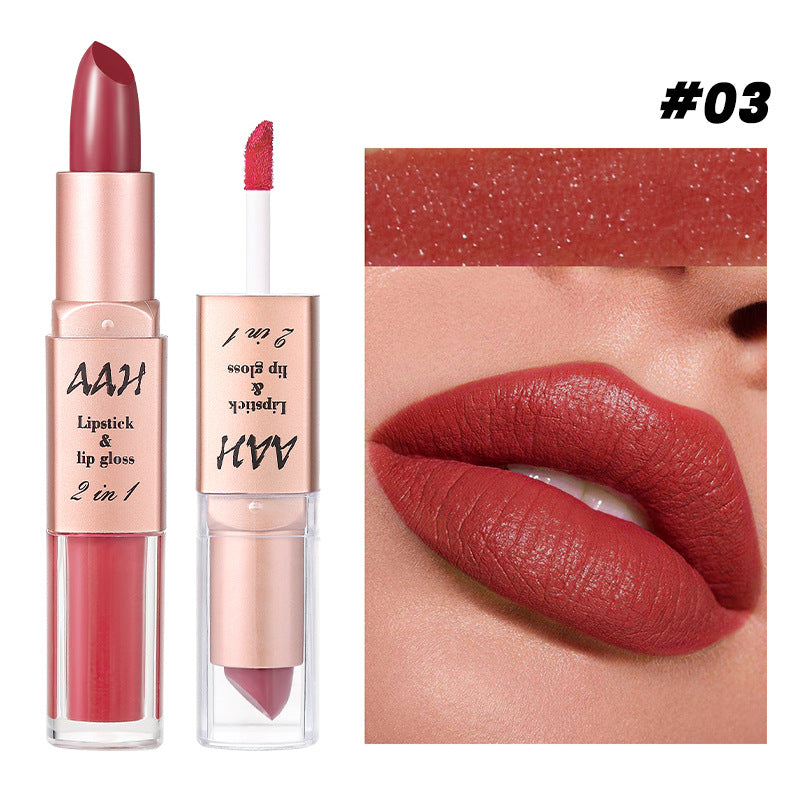 AAH-8 Colors moisturizing double-ended lipstick lip glaze