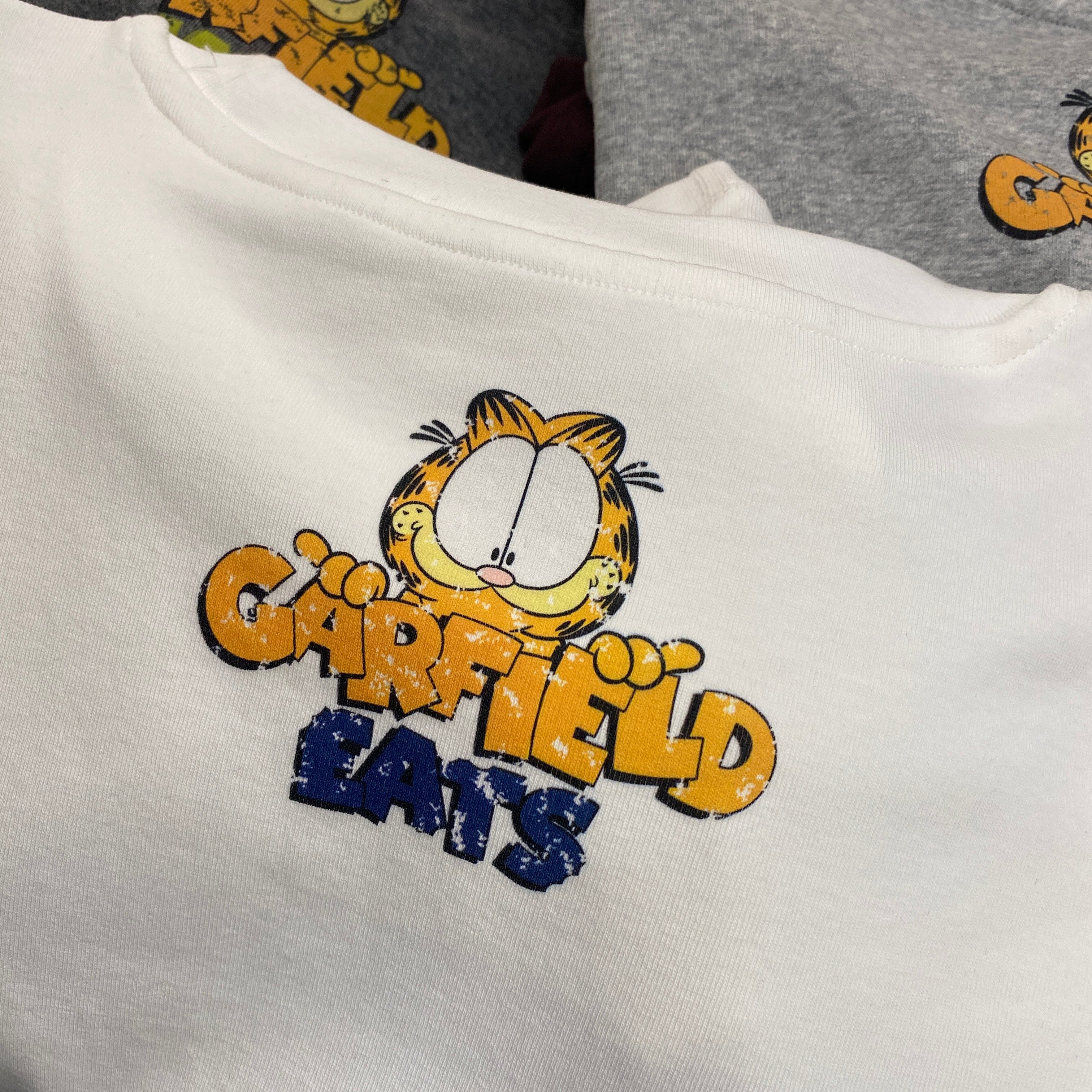 Vintage Cartoon Cat Graphic Cotton T-Shirt | Oversized Front & Back Print Tee