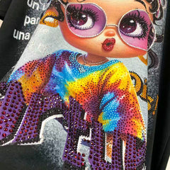 R21 - Vintage Betty Boop Sparkle Tee | Rhinestone Graphic Oversized Streetwear T-Shirt