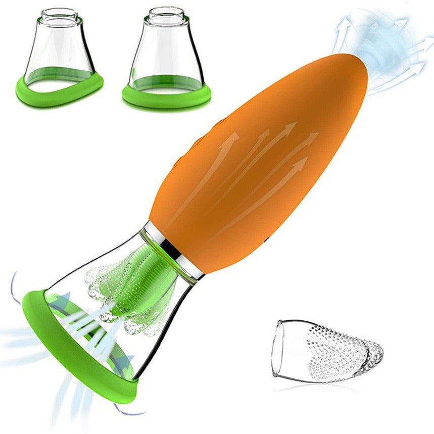 Carrot vibrator - automatic heating/sucking/licking/pluggable