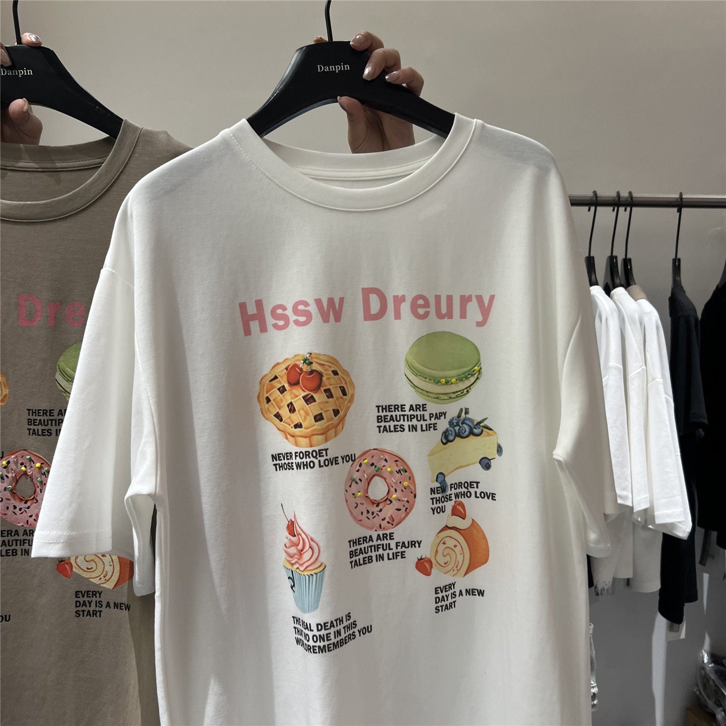 A236 - The "Sweet Treats" Heavy-Beaded Embroidered Tee 🍰✨