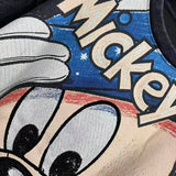 Vintage Washed Mickey Graphic Sweatshirt | Oversized Sequin Crewneck