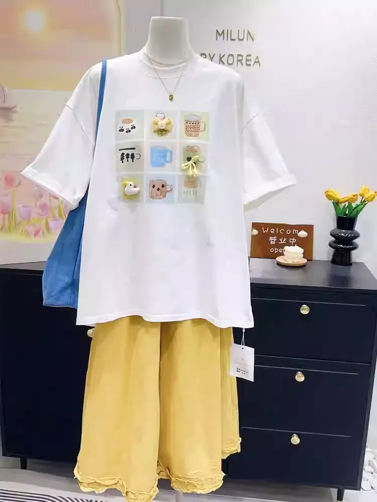 🎀Fresh flower bow short-sleeved T-shirt