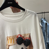 A201 - Hello kitty Handmade 220g Cotton T-Shirt with 3D Bow Embellishment