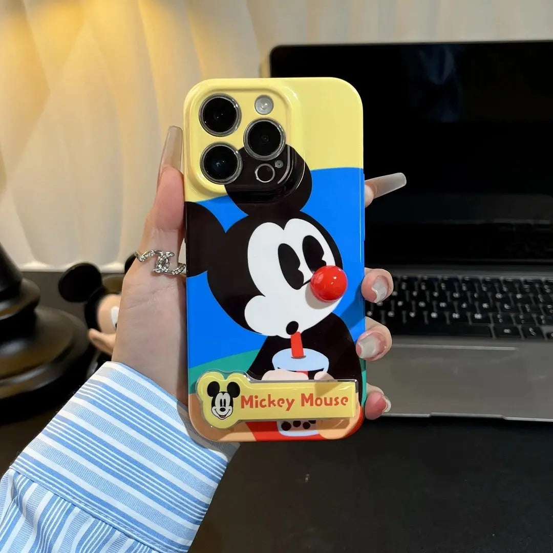 Viral✨ Cartoon Mickey 3D Red - Nose Couple Cases
