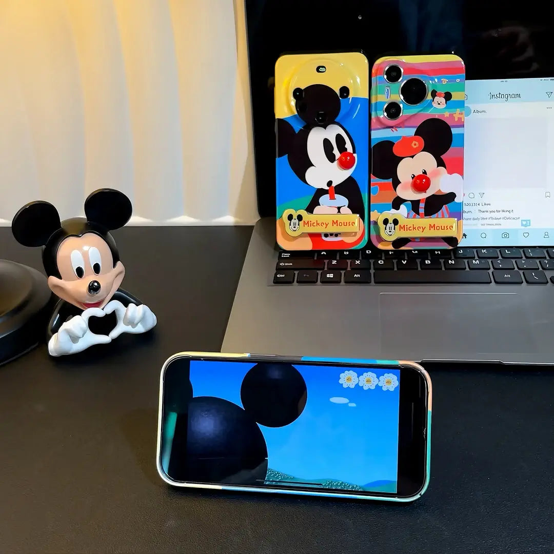 Viral✨ Cartoon Mickey 3D Red - Nose Couple Cases