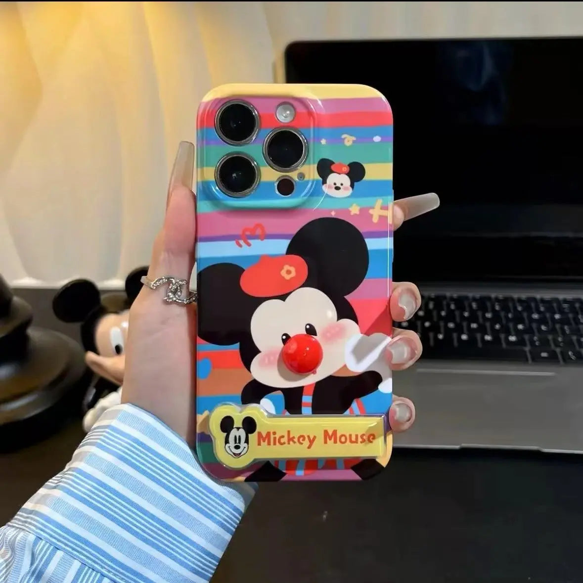 Viral✨ Cartoon Mickey 3D Red - Nose Couple Cases