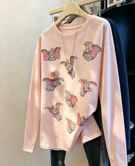 VINESU 3D Embroidered🌺 3D Wool Hat Design Long Sleeve Heavyweight Tee